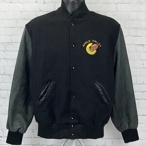 Vintage Holloway Apple Valley Football Varsity Jacket L Large Wool Leather USA